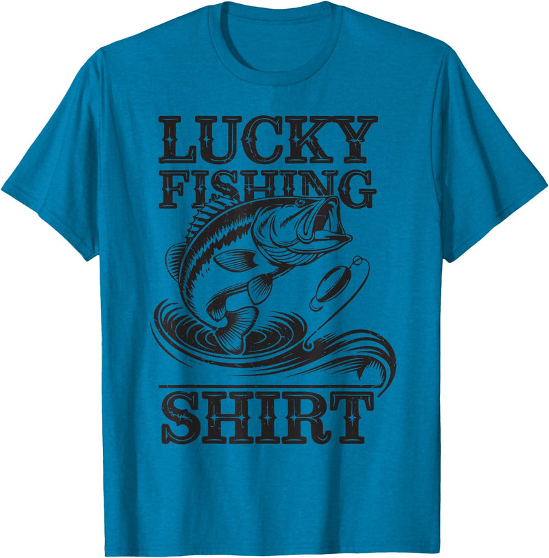 My Lucky Fishing Shirt Youth Teen Boys Bass Fish Men My Lucky Fishing Shirt Boy Youth Funny Fisherman Toddler T-Shirt - Sapphire Blue