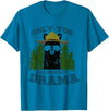 LaLa Designs Only You Can Prevent Drama Llama Forest Camping Smokey T-Shirt - Sapphire Blue