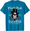 All Hallows Eve Tees by ADS New Orleans Voodoo Doctor Goth Skull Halloween T-Shirt - Sapphire Blue