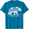 Vintage Yellowstone Retro Tees Tanks Tops Grizzly Bear Yellowstone National Park Est. 1872 T-Shirt - Sapphire Blue