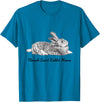 Flemish Giant Bunny Rabbit Mama Drawing T-Shirt in Sapphire Blue