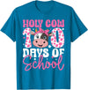 Holy Cow 100 Days of School Teachers Students Girls Women T-Shirt - Sapphire Blue