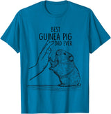 Funny Best Guinea Pig Dad Ever Fathers Day Best Daddy T-Shirt - Sapphire Blue
