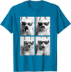 Funny Animal Photography Clothing Co. Baby Polar Bears with Sunglasses Cute Bear Cubs Photo Booth T-Shirt - Sapphire Blue