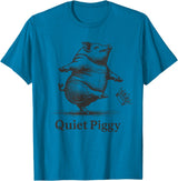 Vintage Pig Lover Funny Quiet Piggy Trump Trendy Vintage Pig Lover Funny Quiet Piggy Trump Political Trendy T-Shirt - Sapphire Blue