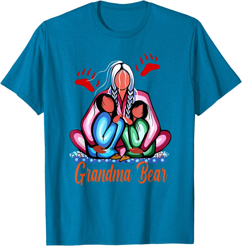 Grandma bear native american Tee Grandma bear native american T-Shirt - Sapphire Blue
