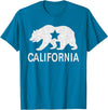 California Bear Souvenirs California State Flag Republic Of California T-Shirt - Sapphire Blue