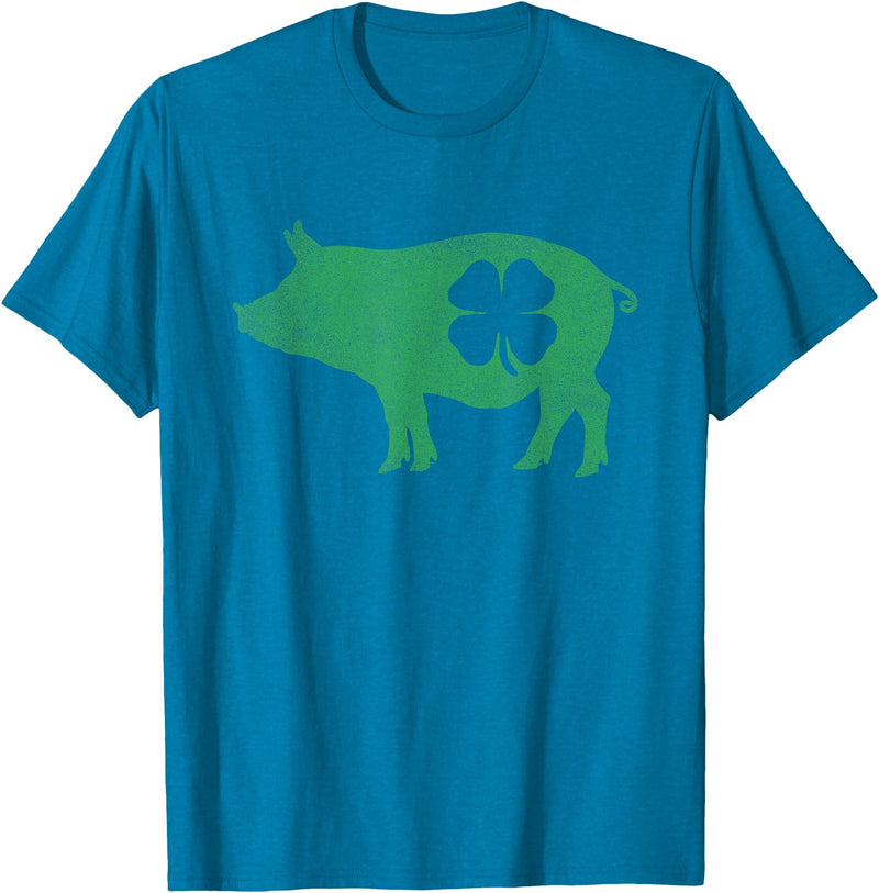 Pig - Shamrock St Patricks Day - Shirts Pig - Shamrock St Patricks Day Saint Paddys Irish Funny T-Shirt - Sapphire Blue