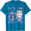 It's My 6th Birthday Bunny Rabbit 6 Years Old Boy Girl T-Shirt in Sapphire Blue