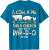 BBQ Barbecue Shirts Men Women Grilling Gifts Cow Pig Chicken Walk Bar B Q Bbq Barbecue Grilling Men Women T-Shirt - Sapphire Blue