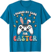 Paused My Game for Easter Funny Gaming Gamer Men Boys Kids T-Shirt in Sapphire Blue