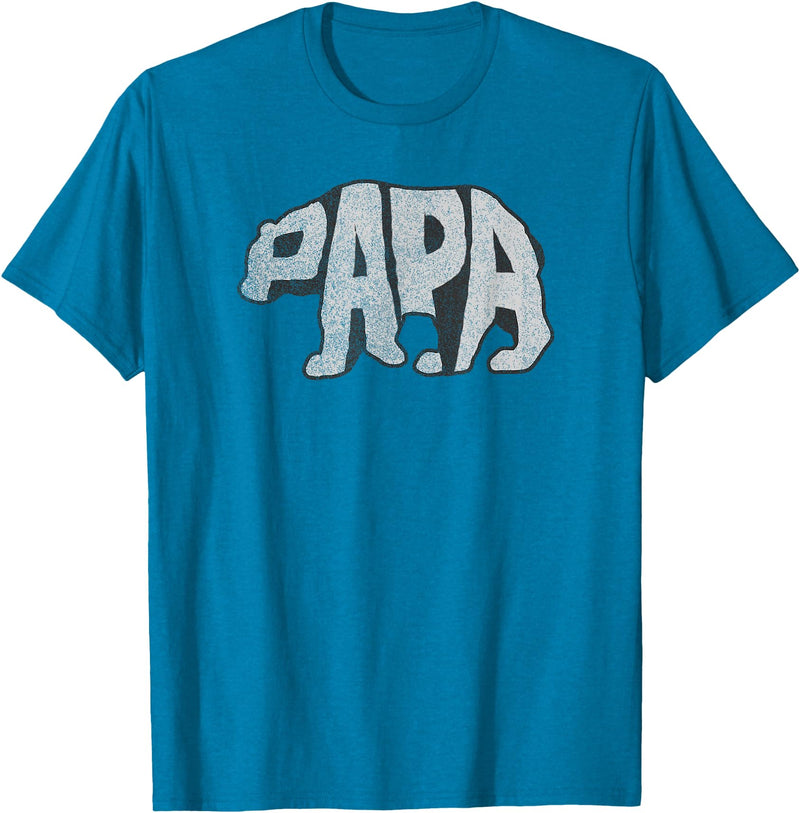 Trendy Apparel Trendy Centered Classic Papa Bear T-Shirt - Sapphire Blue