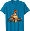 Giraffe Lovers Weightlifting Bodybuilder Gym Funny Giraffe Gym Weightlifting Fitness Workout Deadlift T-Shirt - Sapphire Blue