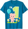 Cute Piglets Pig Barn Farm Birthday Party Supplies Pig 1st Birthday Girl 1 Year Old Birthday Cute Piglet Bday T-Shirt - Sapphire Blue