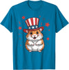 Patriotic Hamster Animals Lovers Independence 4th of July T-Shirt - Sapphire Blue