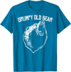 Miftees Grumpy Old Man Club Grumpy Old Bear T-Shirt - Sapphire Blue