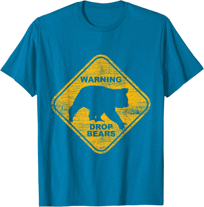 Animal Tees & Gift Idea Attention Falling Bears Animal Design Australia Gift Koala T-Shirt - Sapphire Blue