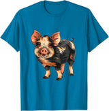 Kune Kune Pig Accessories & KuneKune Clothes Kune Kune Pig Breeder Kune Kune Lover Kune Kune Pig Girl T-Shirt - Sapphire Blue