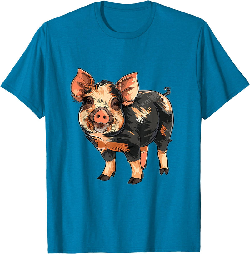 Kune Kune Pig Accessories & KuneKune Clothes Kune Kune Pig Breeder Kune Kune Lover Kune Kune Pig Girl T-Shirt - Sapphire Blue