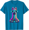 Llama Gamer Lovers Animal Men Women Kids Llama Gaming Animal Video Games Funny Llama T-Shirt - Sapphire Blue