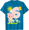Cute Piglets Pig Barn Farm Birthday Party Supplies Pig 6th Birthday Girl 6 Year Old Birthday Cute Piglet Bday T-Shirt - Sapphire Blue