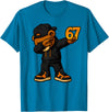 Funny Hip Hop Teddy Bear Six Seven Meme Designs Dabbing Teddy Bear 67 Meme Funny Brainrot Hip Hop Kids Boys T-Shirt - Sapphire Blue