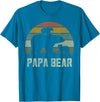 Bear Cubs Family Matching Gifts & Shirts Clothing Funny Papa Bear Shirts, Cub 2 Kids Fathers Day Grandpa T-Shirt - Sapphire Blue