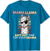 Mama Llama Designs Mama Llama Mom Funny Saying Cute Design For Men Women Kids T-Shirt - Sapphire Blue