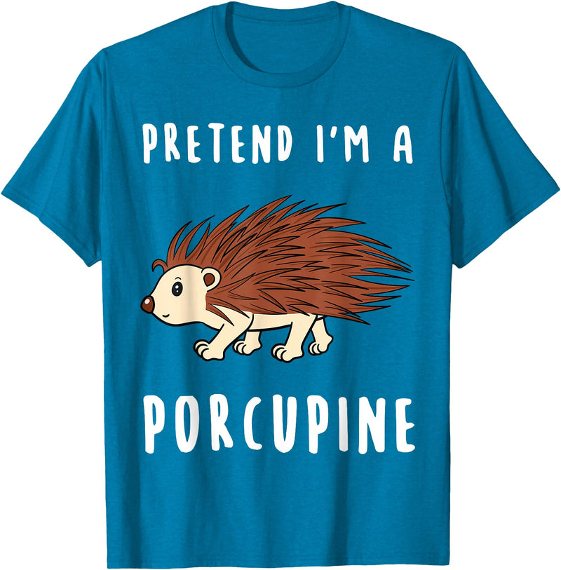 Porcupine Quill Pig Owner Apparel Porcupine Owner Quill Pig Rodent Spines Veterinarian Breeder T-Shirt - Sapphire Blue