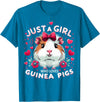 Cute Guinea Pig Gifts Just A Girl Who Loves Guinea Pigs Lover Mom T-Shirt - Sapphire Blue
