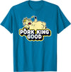 Pork King Good 70's Throwback Pig Logo T-Shirt - Sapphire Blue