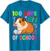 Happy 100 Days Of School Guinea Pig Funny Gift 100 Days Of School Guinea Pig Lovers Boy Girl Kids T-Shirt - Sapphire Blue