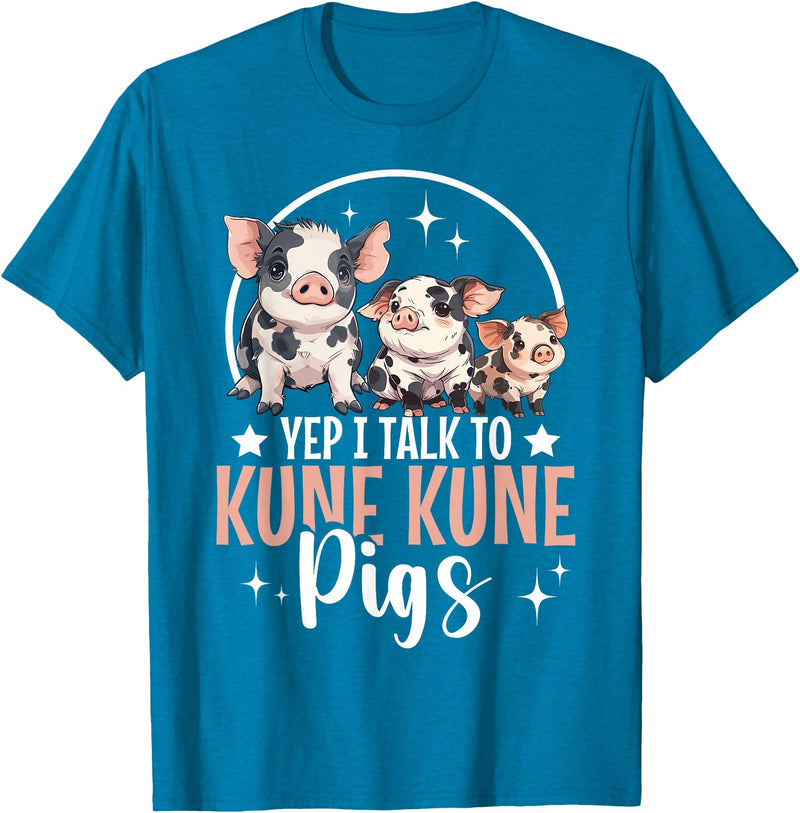 Kune Kune Pig Accessories & KuneKune Clothes Kune Kune Pig Essentials Kunekune Pig Lover Kune Kune Mom T-Shirt - Sapphire Blue