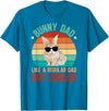Bunny Dad Rabbit Owner Bunny Lover Rabbit Father T-Shirt in Sapphire Blue