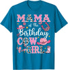 Birthday Girl CowGirl Matching Family Mama Of The Birthday Cow-Girl Rodeo Cow Girl Birthday T-Shirt - Sapphire Blue