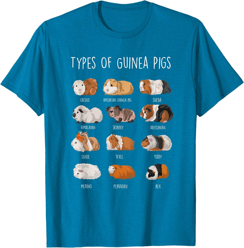 Funny Guinea Pig Sayings Design Shop Guinea Pig Types Of Guinea Pigs T-Shirt - Sapphire Blue
