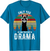 BR - LLAMA Tshirts Vintage Only You can Prevent Drama Llama T-Shirt - Sapphire Blue