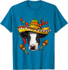 Wowsome! Cinco de Mayo Cow Mexican Lover Sombrero Cow T-Shirt - Sapphire Blue