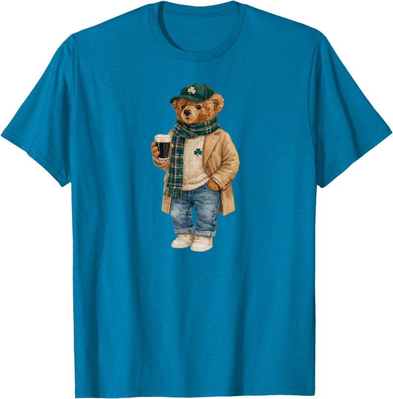 Lucky Teddy Bear St Patricks Day Irish t -shir t Lucky Teddy Bear St Patricks Day Irish T-Shirt - Sapphire Blue
