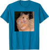 Hamster Meme Peace Sign Funny Pet Owner Trendy T-Shirt - Sapphire Blue