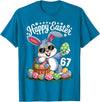 Dabbing Rabbit Bunny Eggs Dab Six Seven 6 7 Meme T-Shirt in Sapphire Blue