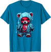 Teddy Bear Hoodie Street Style Urban Art Teddy Bear Hoodie Cool Street Style T-Shirt - Sapphire Blue