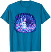 Enchanting Bunny in Candy Cave Fantasy World T-Shirt in Sapphire Blue