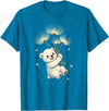 Blueberry Clothing Baby Polar Bear Floating On Dandelion Seeds T-Shirt - Sapphire Blue