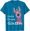 The Packing Llamas Llama drama queen T-Shirt - Sapphire Blue