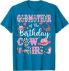 Birthday Girl CowGirl Matching Family GodMother Of The Birthday Cow-Girl Rodeo Cow Girl Birthday T-Shirt - Sapphire Blue