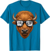 generic Buffalo with Sunglasses Wildlife Graphic for Men Women Kids T-Shirt - Sapphire Blue