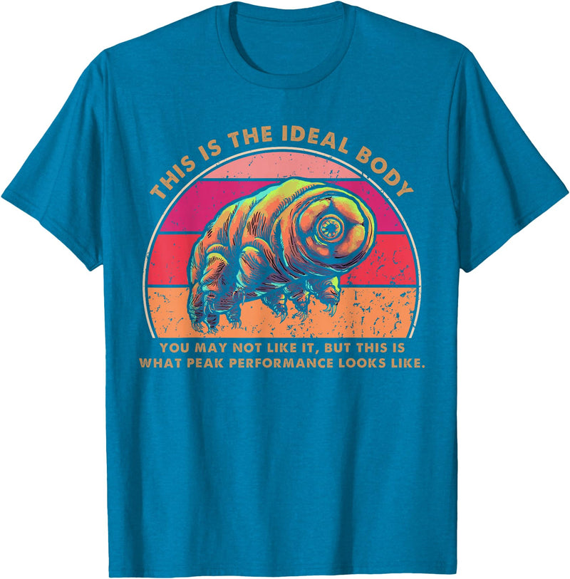 Tardigrade Shifts Gifts For Microbiologist Ideal Body Funny Tardigrade Water Bear Moss Piglet T-Shirt - Sapphire Blue
