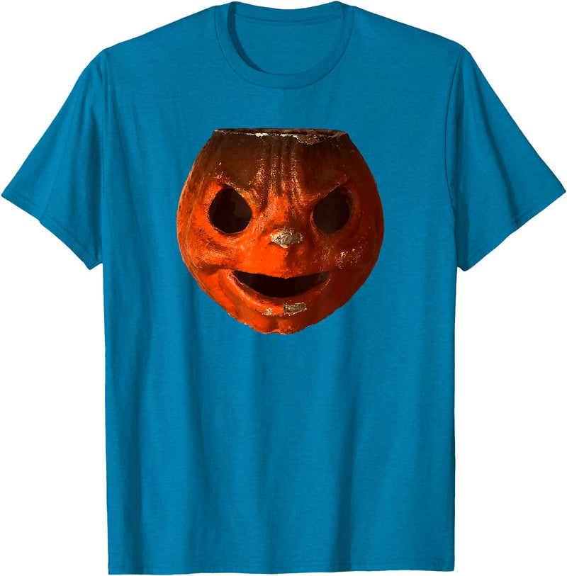 Imagine Graphics Creepy Vintage Halloween Pumpkin T-Shirt - Sapphire Blue