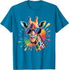 Safari Animal Art Giraffe Sunglasses Funny Giraffe Lover Safari Animal Animal T-Shirt - Sapphire Blue